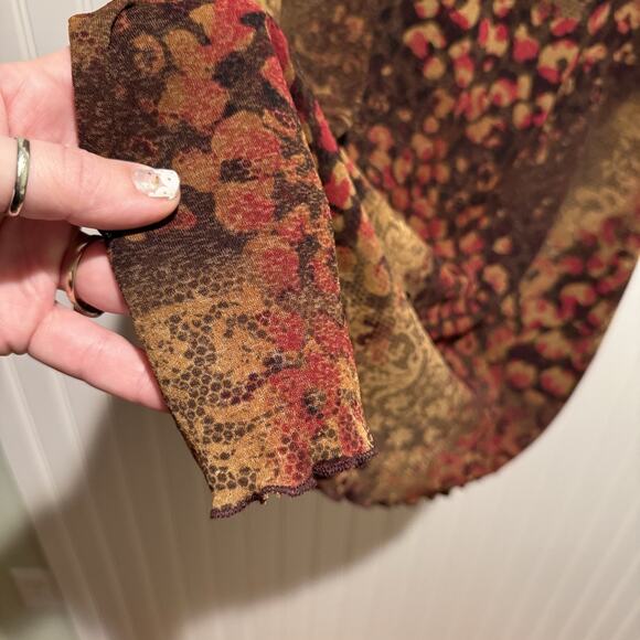 Vintage 90s CDC Lace Midi Dress Lettuce Hem Goth Fairy Size 12 - Picture 3 of 7